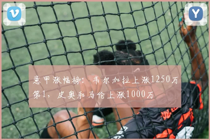 意甲涨幅榜：韦尔加拉上涨1250万第1，皮奥和马伦上涨1000万